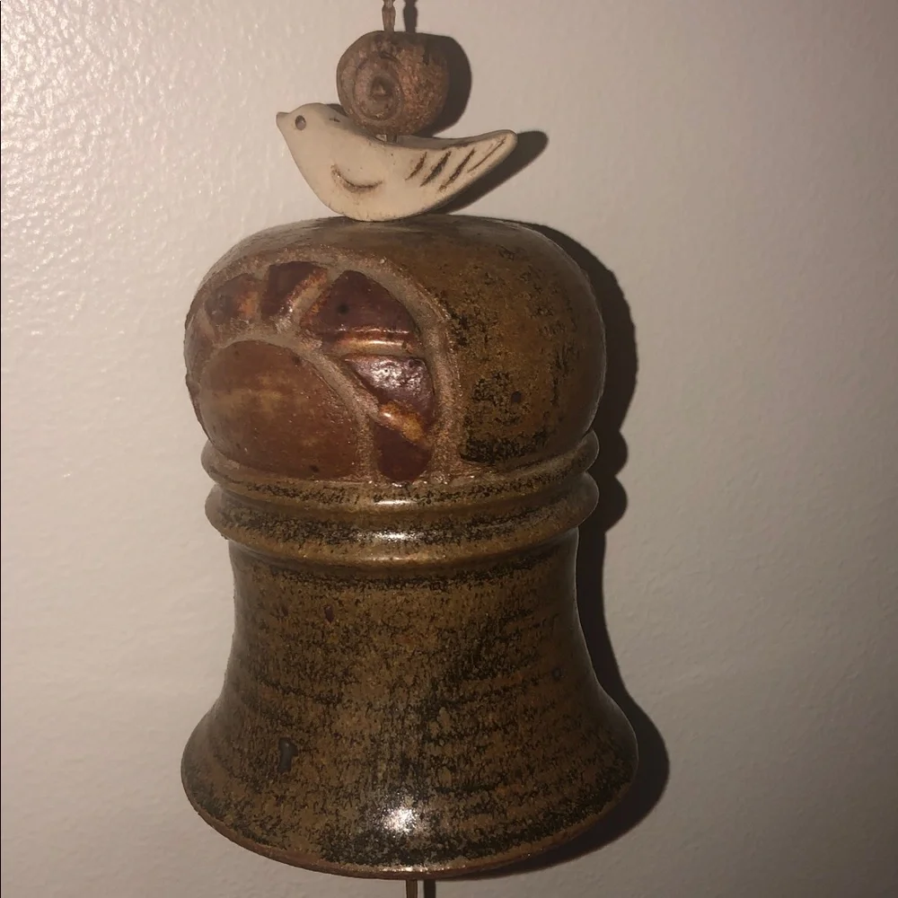 HANDMADE VINTAGE STONEWARE WIND CHIME